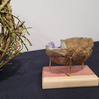 Amethyst Cluster, Cracked Geode Piece - Dark Purple