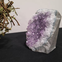 Amethyst Cutbase - Self Standing Amethyst Druzy Cluster - Light Purple