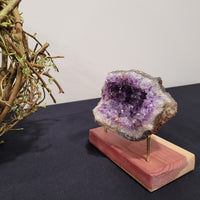 Amethyst Cluster, Cracked Geode Piece - Dark Purple