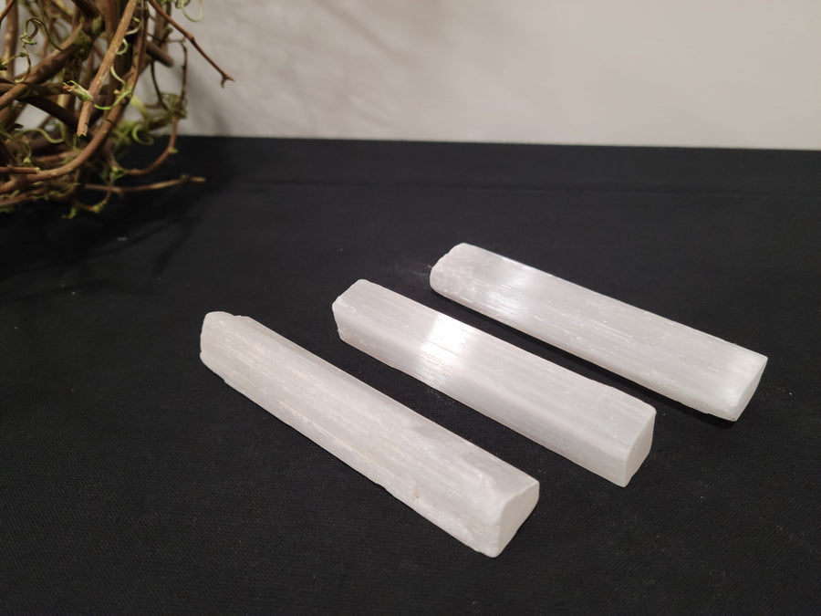 Selenite Crystal Wands - Raw Form - 4 Inches